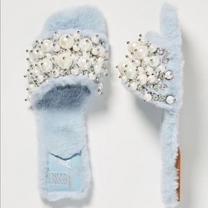 Jeffrey Campbell Fácil BP Faux Fur Slide Sandal Flats